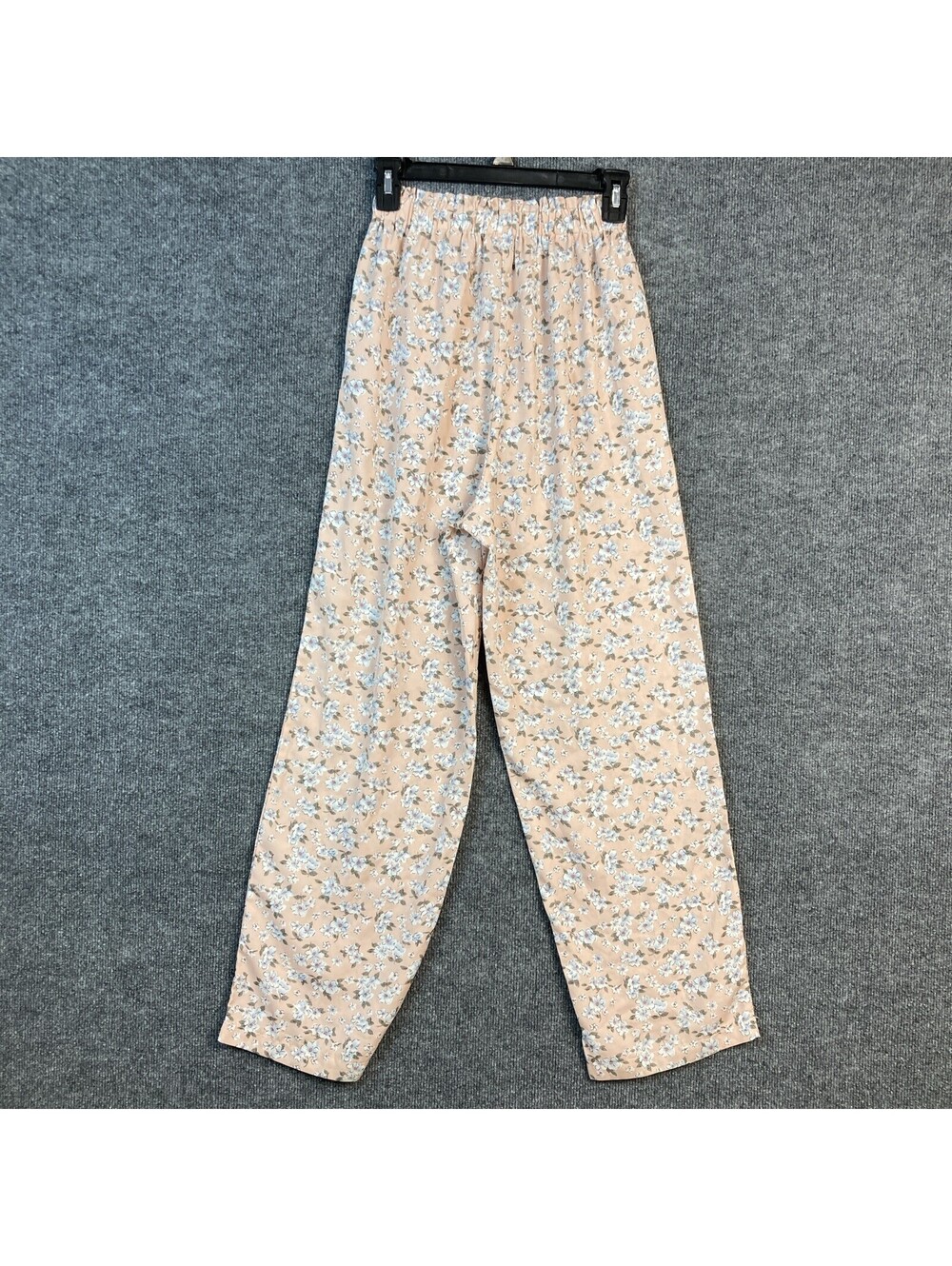 Shein Womens Size Medium Peach Floral High Elastic Waist Flowy Pants EUC